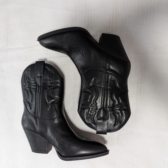 Forever Women Cowgirl Cowboy Stitched  Boots Pointy Toe Size 8.5. - Picture 5 of 13